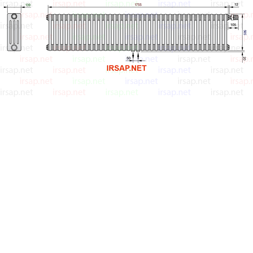 Радиатор IRSAP Tesi 40565/39 T52 CL 01